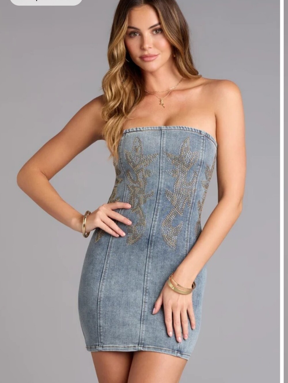 Forever 21 Strapless Denim Mini Dress New Size Xl
